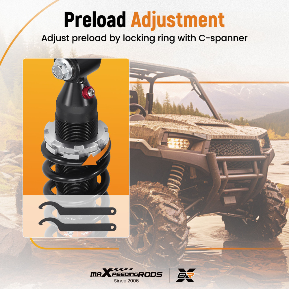 2x Front Shocks Strut Absorber Kit compatible for Yamaha Raptor 660 2001-2005 YFM660R