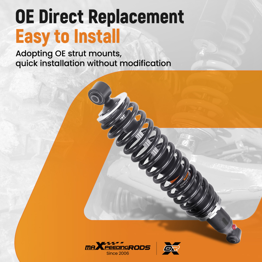 2x Front Gas Shock Strut Absorbers compatible for Yamaha Rhino 450 2006-2009 YXR450F