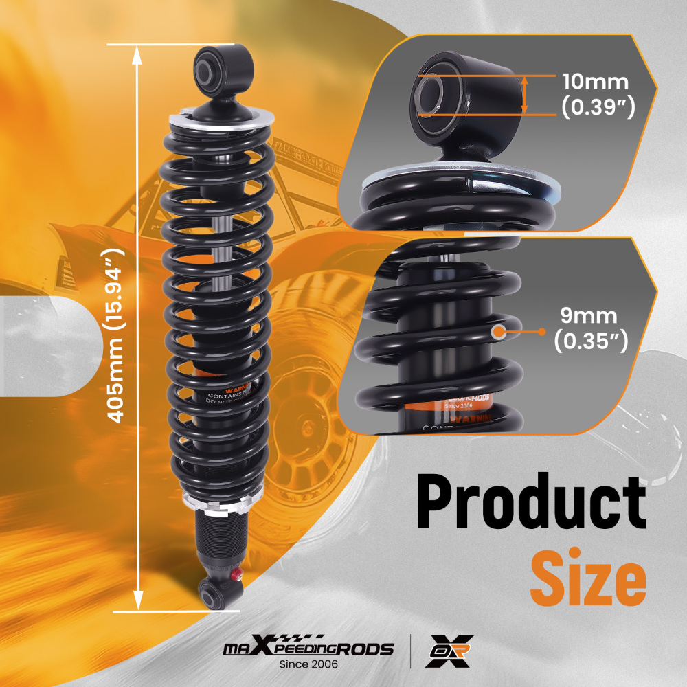 2x Front Gas Shock Strut Absorbers compatible for Yamaha Rhino 450 2006-2009 YXR450F