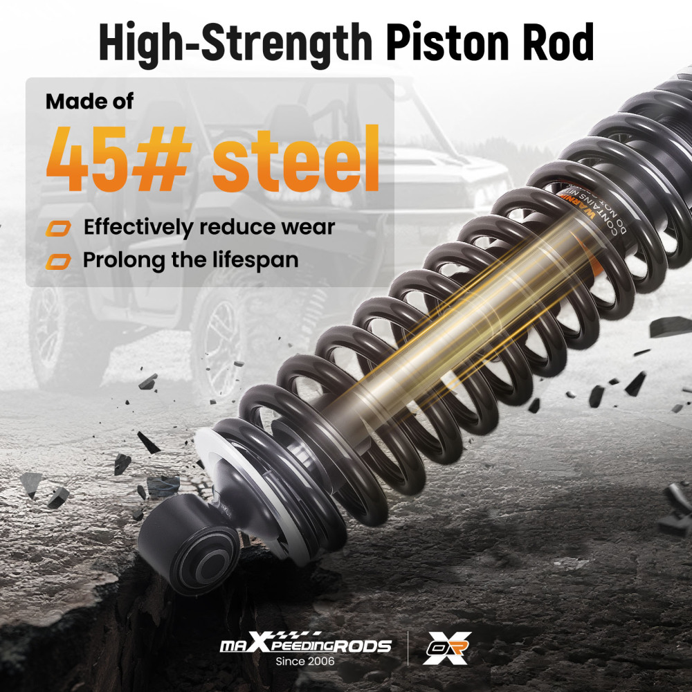 2x Front Gas Shock Strut Absorbers compatible for Yamaha Rhino 450 2006-2009 YXR450F