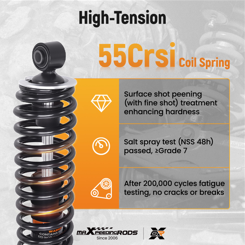 2x Front Gas Shock Strut Absorbers compatible for Yamaha Rhino 450 2006-2009 YXR450F