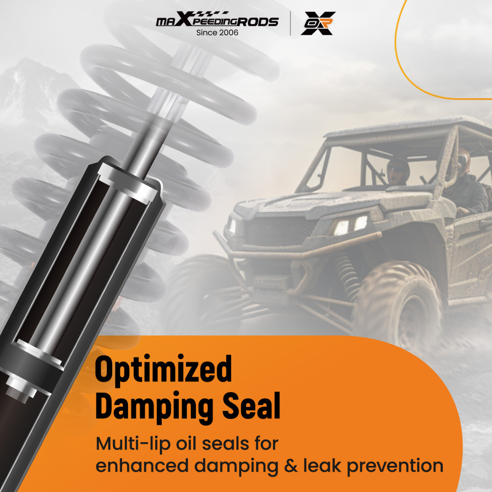 2x Front Gas Shock Strut Absorbers compatible for Yamaha Rhino 450 2006-2009 YXR450F