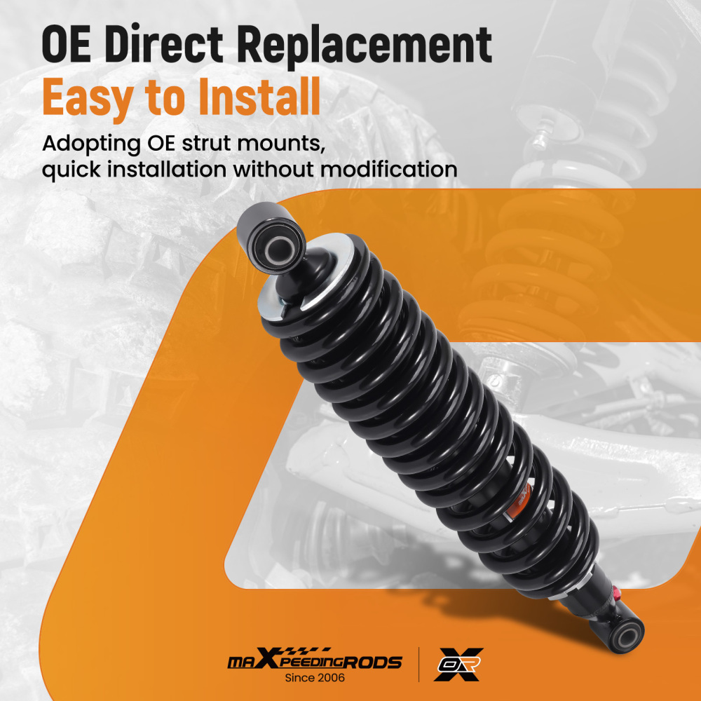 2x Rear Shocks Strut Absorber Kit compatible for Yamaha Rhino 450 660 4x4 2005-2009