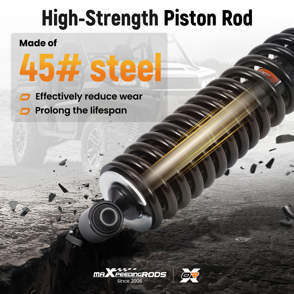 2x Rear Shocks Strut Absorber Kit compatible for Yamaha Rhino 450 660 4x4 2005-2009