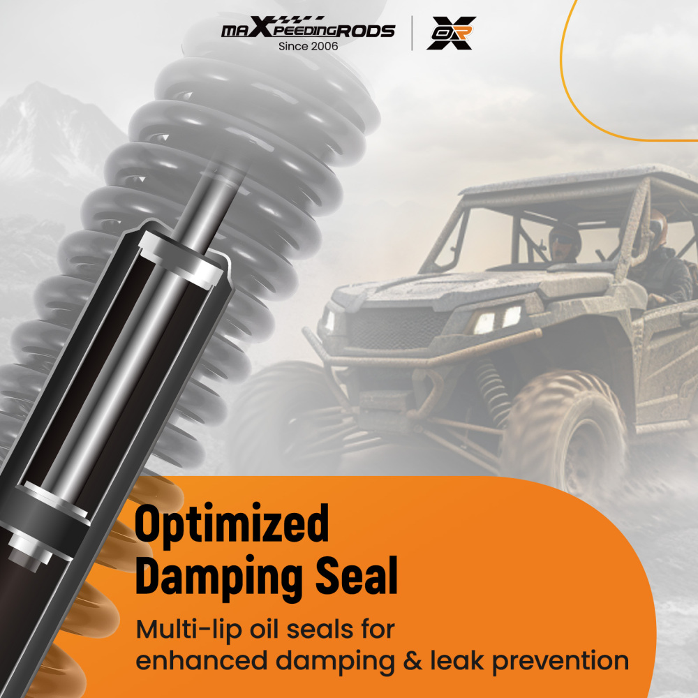 2x Rear Shocks Strut Absorber Kit compatible for Yamaha Rhino 450 660 4x4 2005-2009