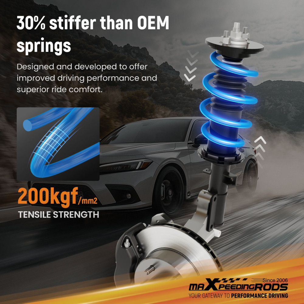 MaXpeedingrods Lowering Sport Springs compatible for Toyota Camry FWD (XV70) 2018-2024