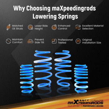 MaXpeedingrods Lowering Springs compatible for HONDA CIVIC FG4 2DR/4CYL SI 2012-2015