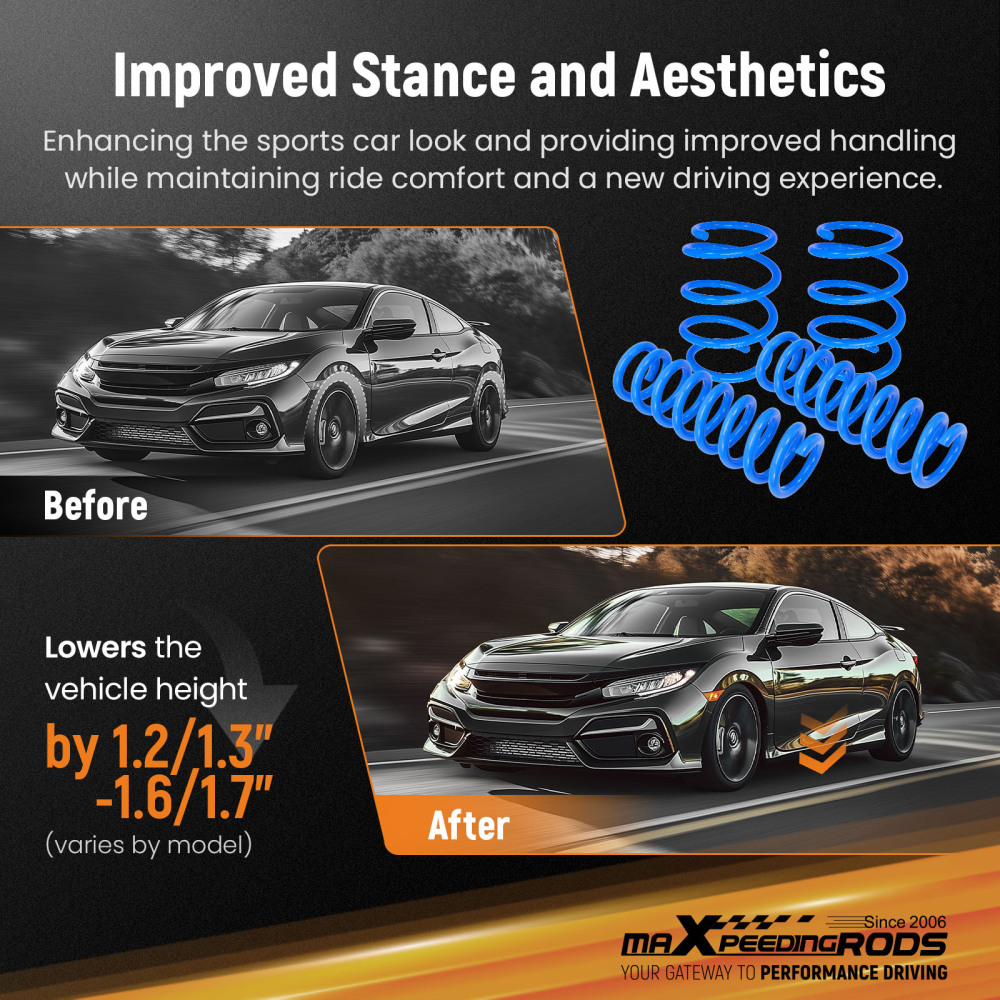 Lowering Springs Kit compatible for BMW 3 Series F30 Saloon 2012-2018 320i 328i 335i