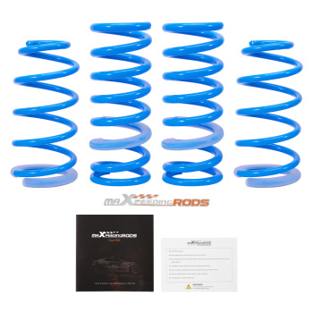 maXpeedingrods Lowering Springs Compatible for Ford Mustang Coupe 1999-2004, SAE 9254 High Tensile Coil Springs, Blue