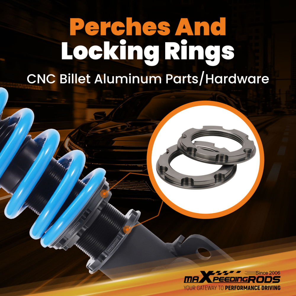 MaXpeedingrods COT6 Coilover 24 Way Damper Shock compatible for Mitsubishi 3000GT compatible for FWD 91-99