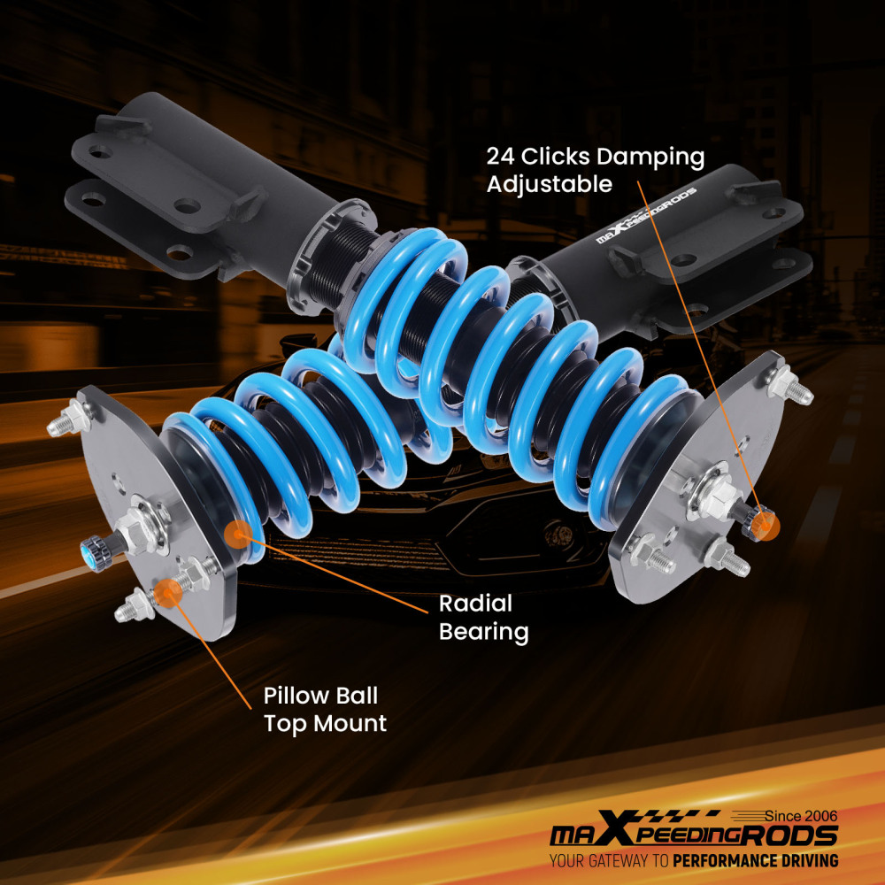 MaXpeedingrods COT6 Coilover 24 Way Damper Shock compatible for Mitsubishi 3000GT compatible for FWD 91-99