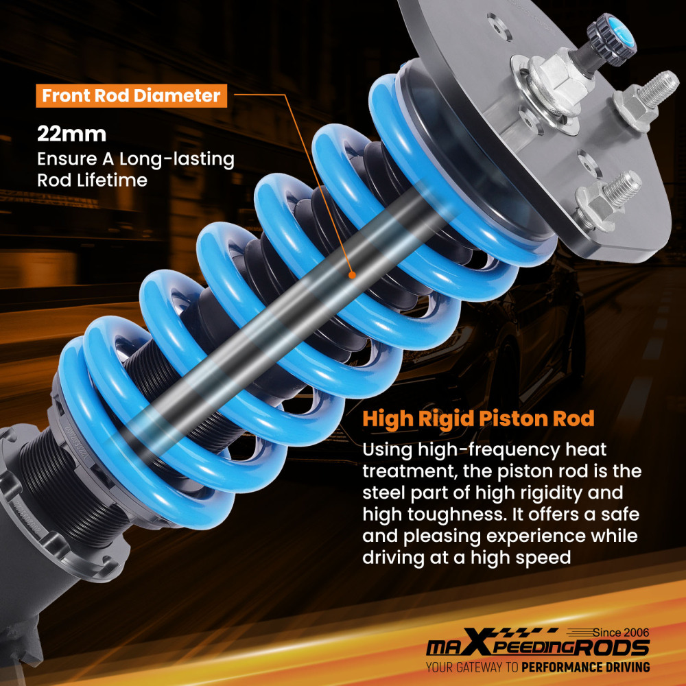 MaXpeedingrods COT6 Coilover 24 Way Damper Shock compatible for Mitsubishi 3000GT compatible for FWD 91-99