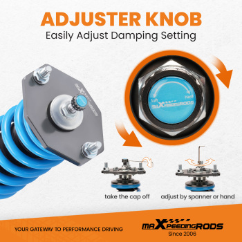 Compatible for Mitsubishi 3000GT FWD 91-99 MaXpeedingrods COT6 Coilover 24 Way Damper Shock Lowering Kit