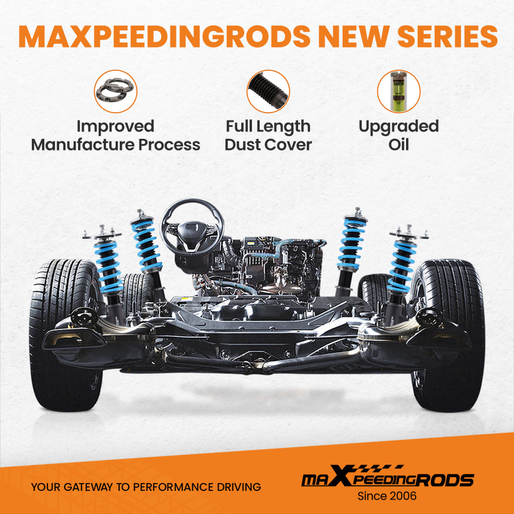 Compatible for Mitsubishi 3000GT FWD 91-99 MaXpeedingrods COT6 Coilover 24 Way Damper Shock Lowering Kit