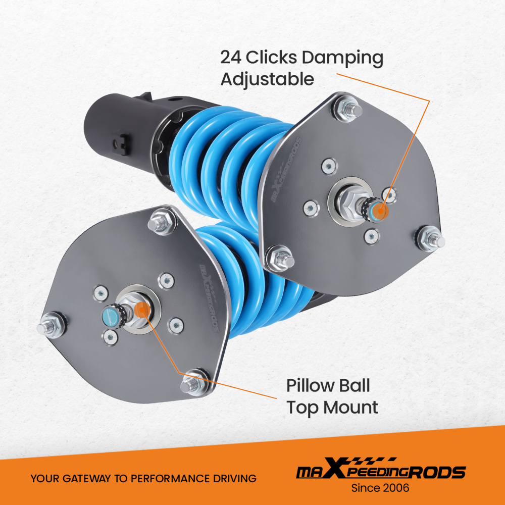 Compatible for Mitsubishi 3000GT FWD 91-99 MaXpeedingrods COT6 Coilover 24 Way Damper Shock Lowering Kit
