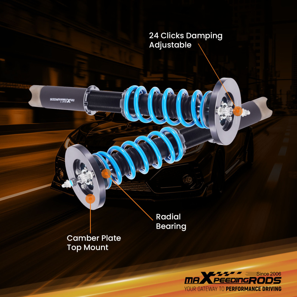 24 Step Damper Coilovers Suspension Struts compatible for Volvo 740 85-92940 91-98 RWD