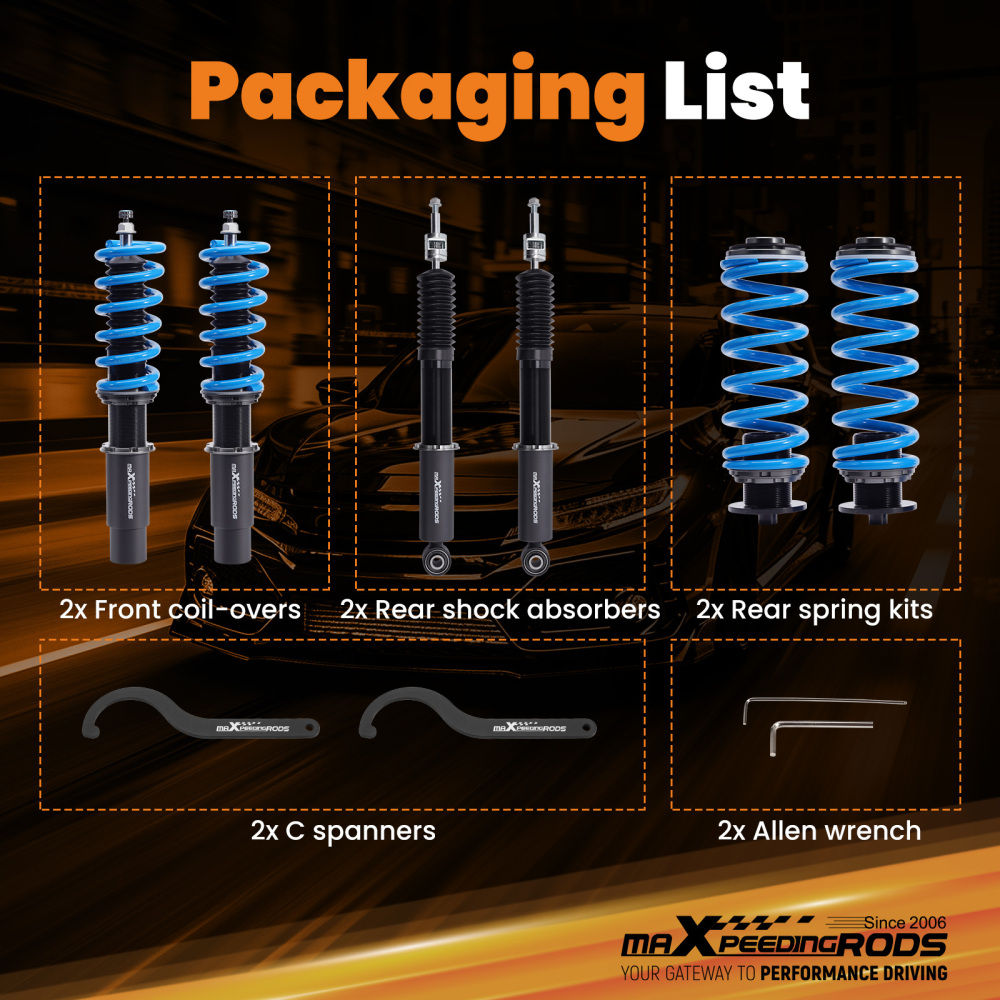 MaXpeedingrods T6 Coilovers Struts compatible for Audi A6 A7 QUATTRO (4G8) (C7) 2012-2018 Lowering Kit