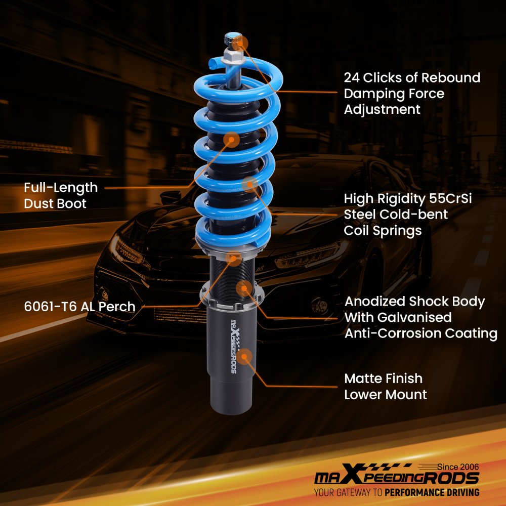 MaXpeedingrods T6 Coilovers Struts compatible for Audi A6 A7 QUATTRO (4G8) (C7) 2012-2018 Lowering Kit