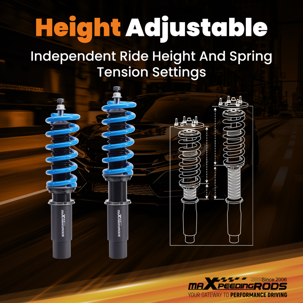 MaXpeedingrods T6 Coilovers Struts compatible for Audi A6 A7 QUATTRO (4G8) (C7) 2012-2018 Lowering Kit