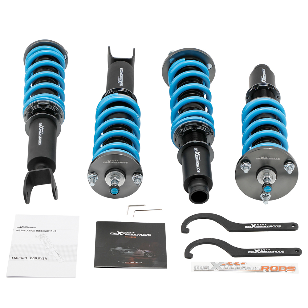 24 Level Adjustable Coilovers Suspension compatible for Honda Accord 08-12 /Compatible for Acura TSX 09-14 Lowering Kit