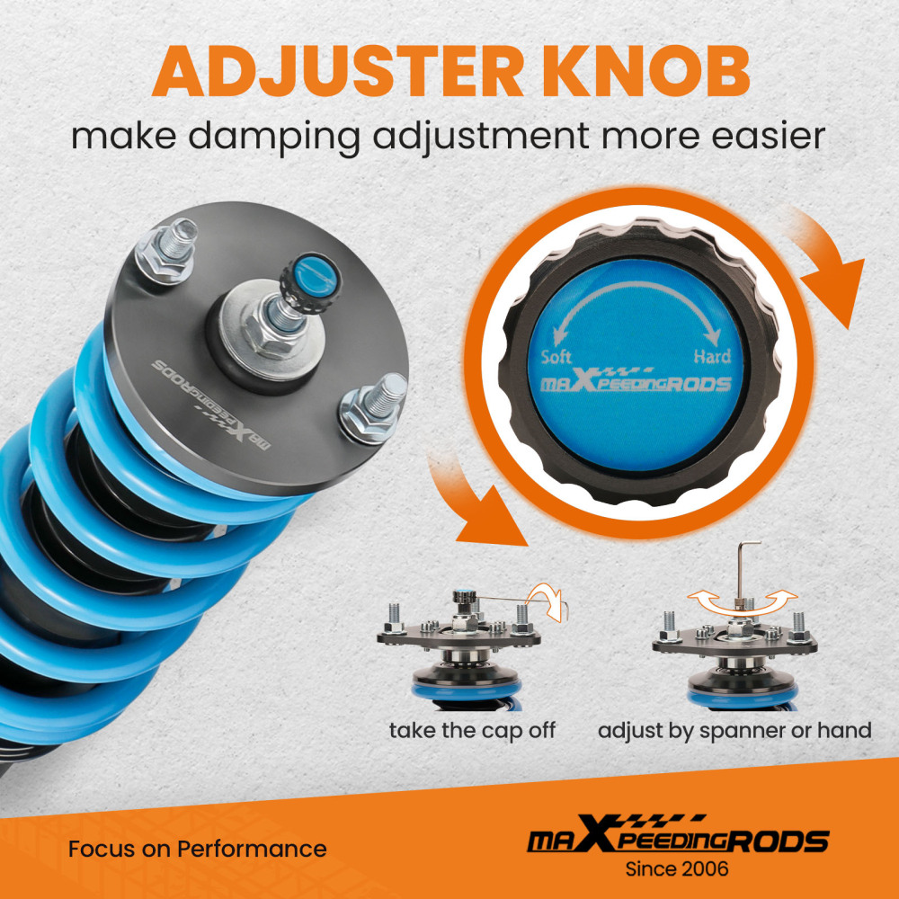 24 Level Adjustable Coilovers Suspension compatible for Honda Accord 08-12 /Compatible for Acura TSX 09-14 Lowering Kit