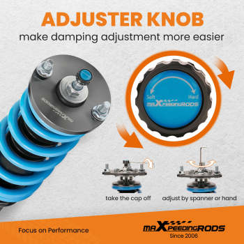 24 Level Adjustable Coilovers Suspension compatible for Honda Accord 08-12 /Compatible for Acura TSX 09-14 Lowering Kit