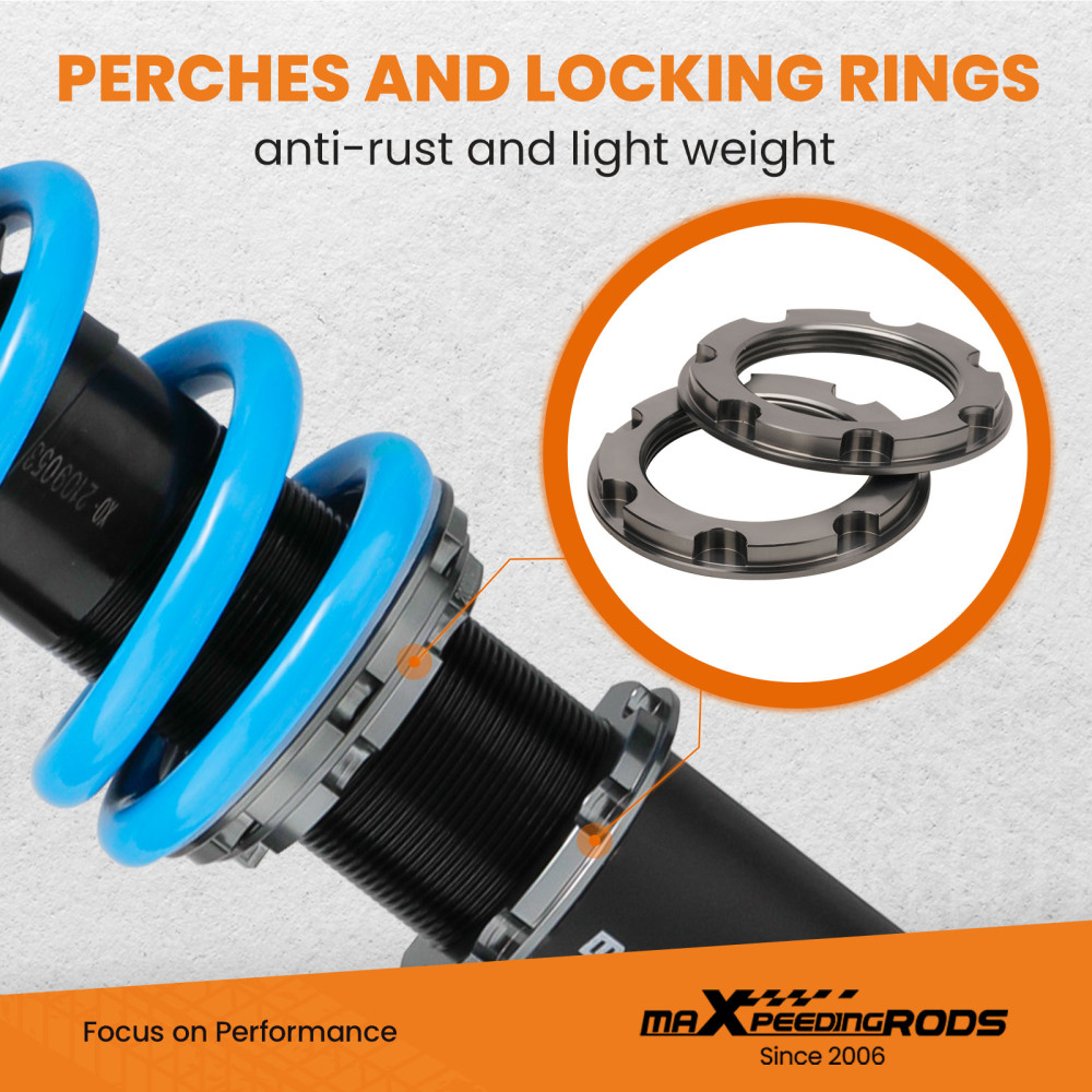 24 Level Adjustable Coilovers Suspension compatible for Honda Accord 08-12 /Compatible for Acura TSX 09-14 Lowering Kit