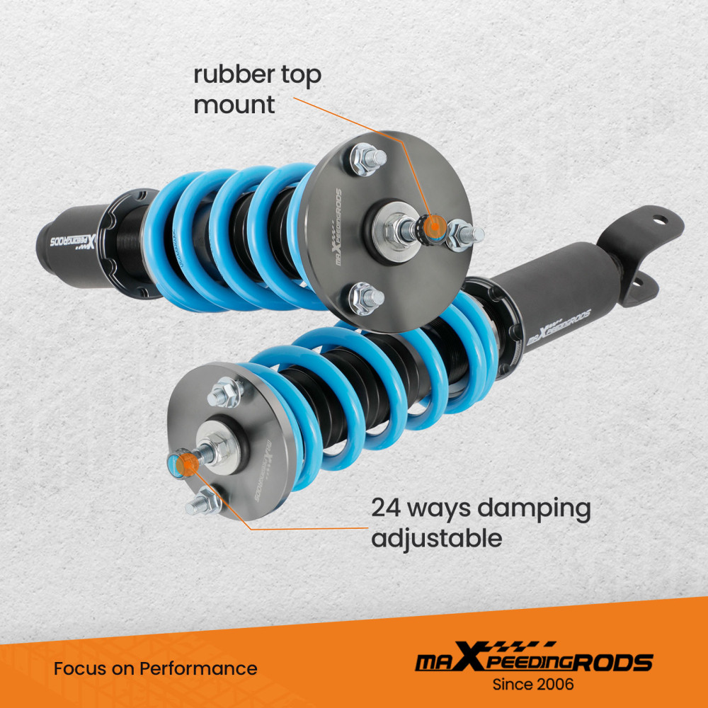 24 Level Adjustable Coilovers Suspension compatible for Honda Accord 08-12 /Compatible for Acura TSX 09-14 Lowering Kit