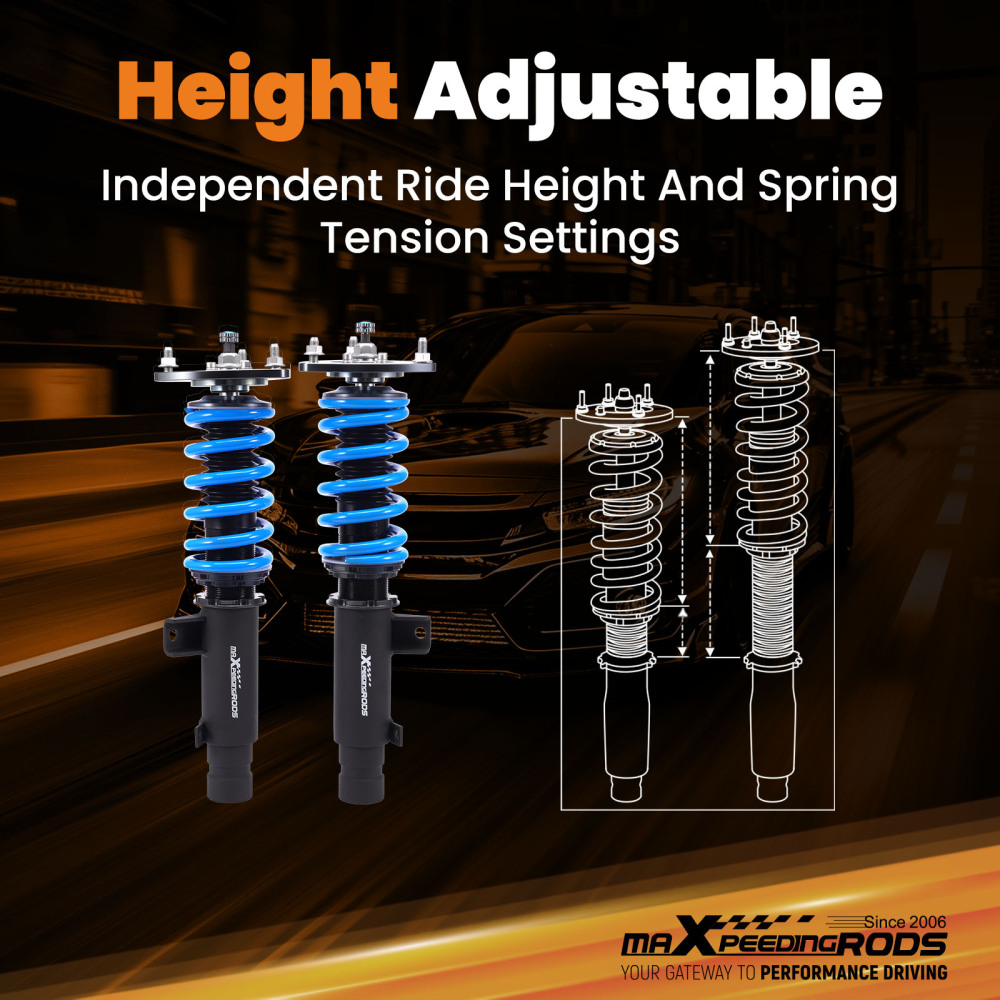 MaXpeedingrods Coilovers 24 Way Damper Suspension Kit compatible for Honda Accord 2013-2017