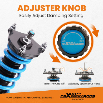 Compatible for Honda Accord w/o ADS2018-2022 MaXpeedingrods Coilovers 24 Way Damper Strut Lowering Kit