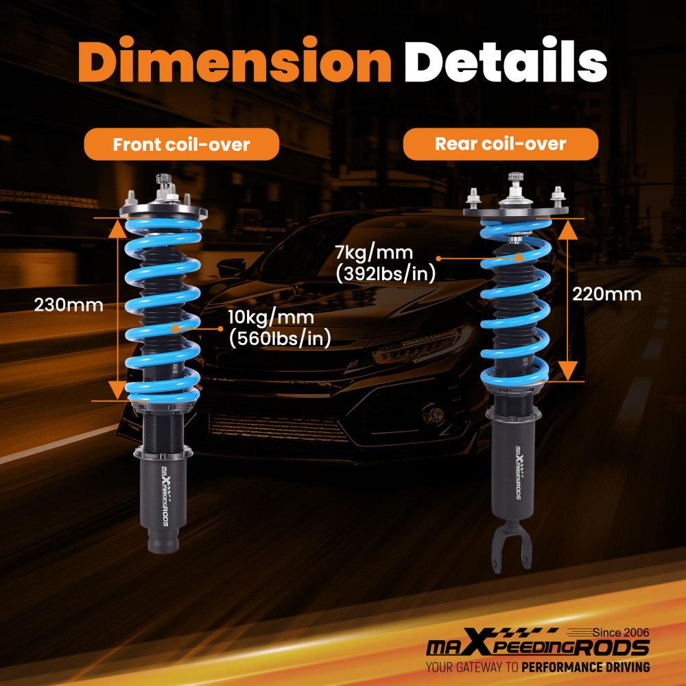 Amortiguadores Suspensión tuning compatible para Honda Accord 5 CD1994-1997 CD5 CD7 Coilover