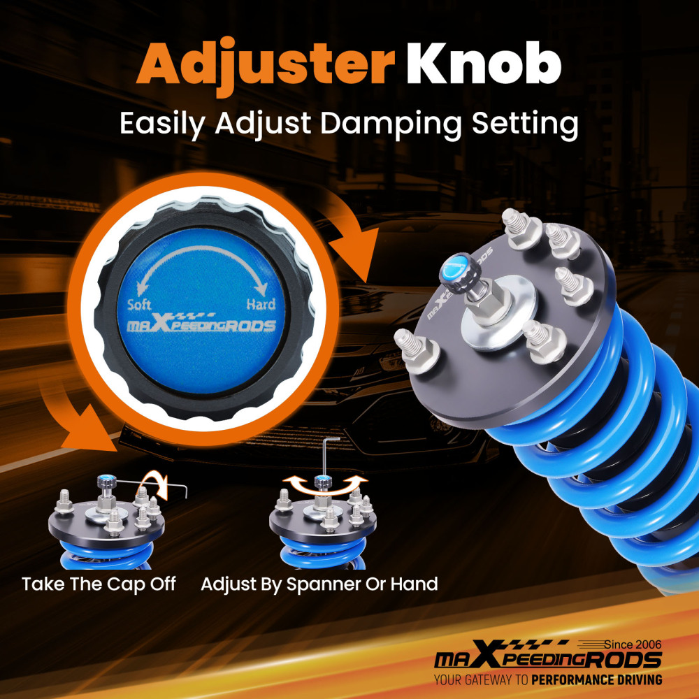 MaXpeedingrods COT6 24 Way Coilovers compatible for Honda Accord 98-02 compatible for Acura TL 01-03 CL