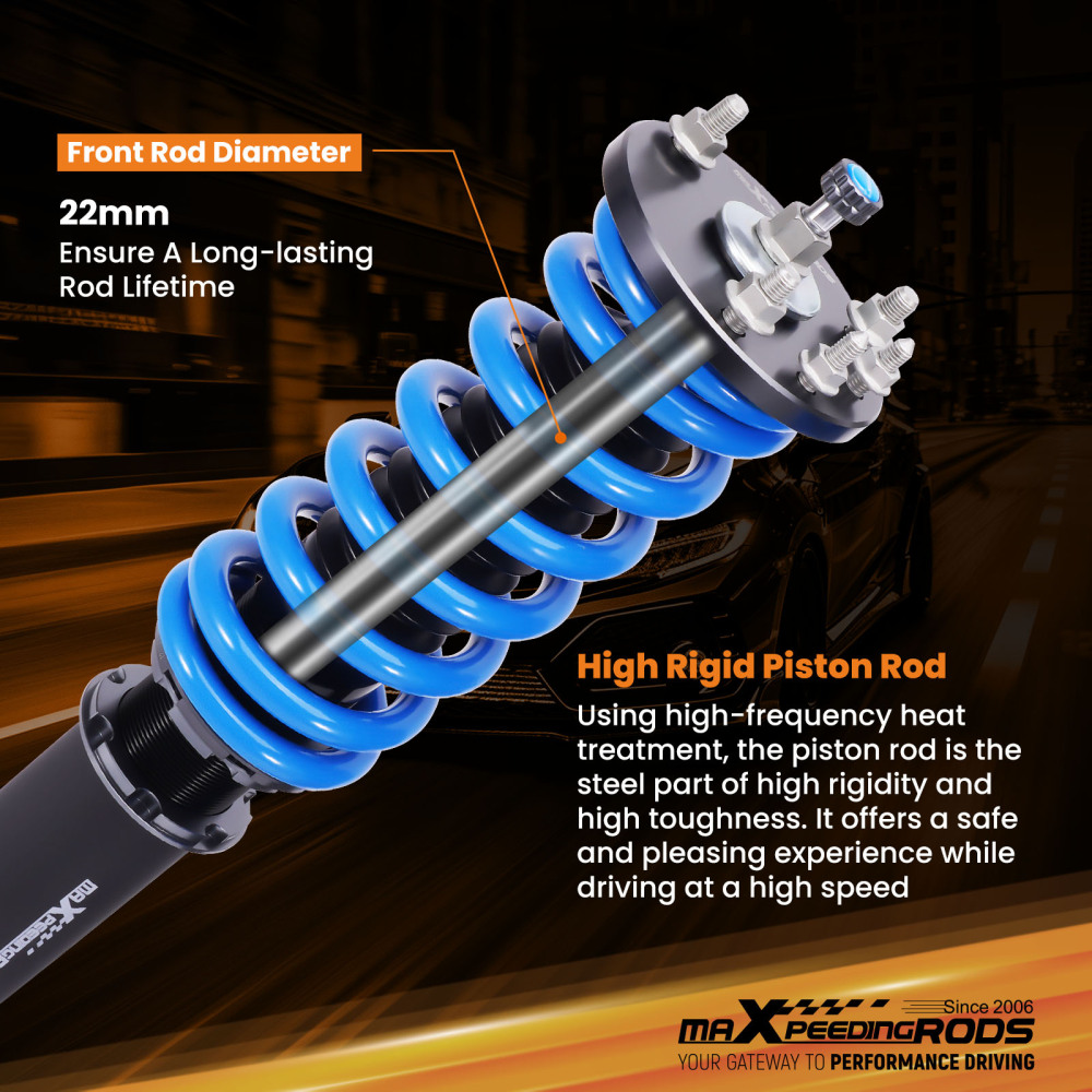 MaXpeedingrods COT6 24 Way Coilovers compatible for Honda Accord 98-02 compatible for Acura TL 01-03 CL