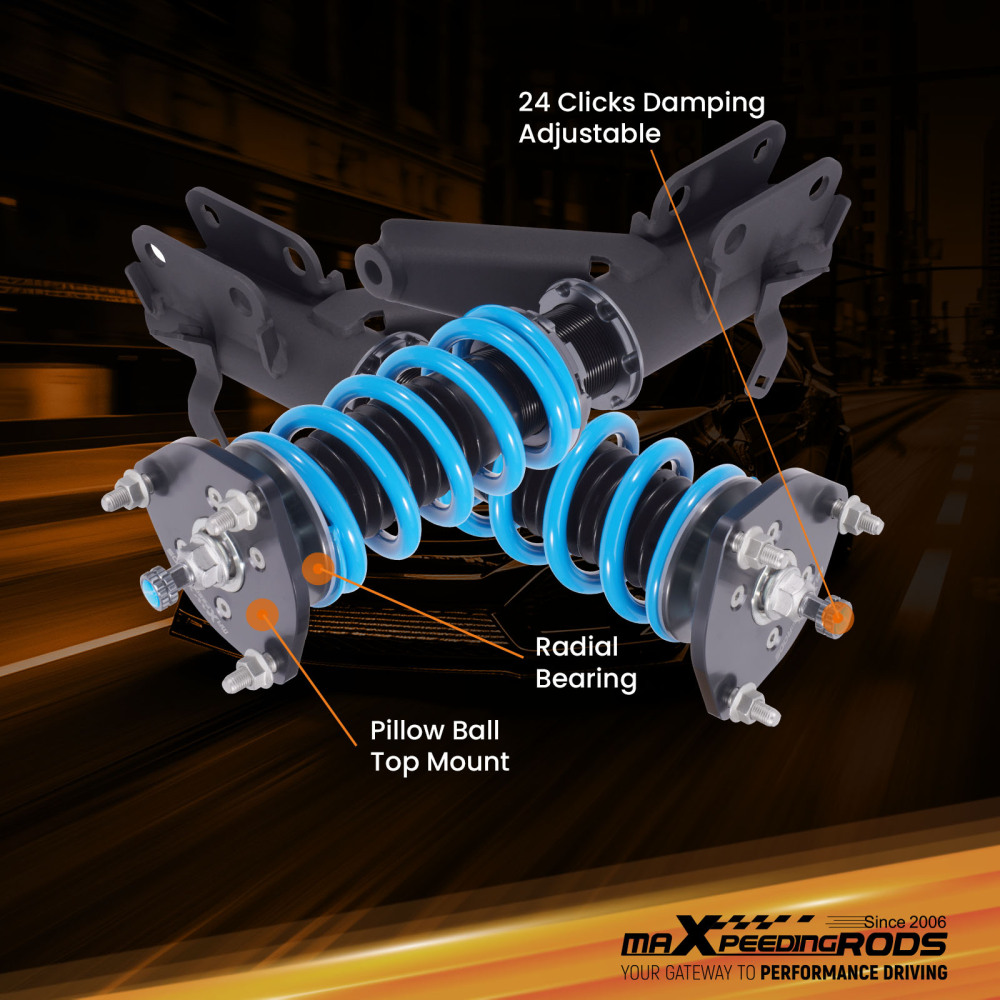 maXpeedingrods T6 Advanced Series Coilovers Kit compatible for Honda Integra DC5 2001-2006 compatible for Acura RSX 2002-2006 Lowering Kit