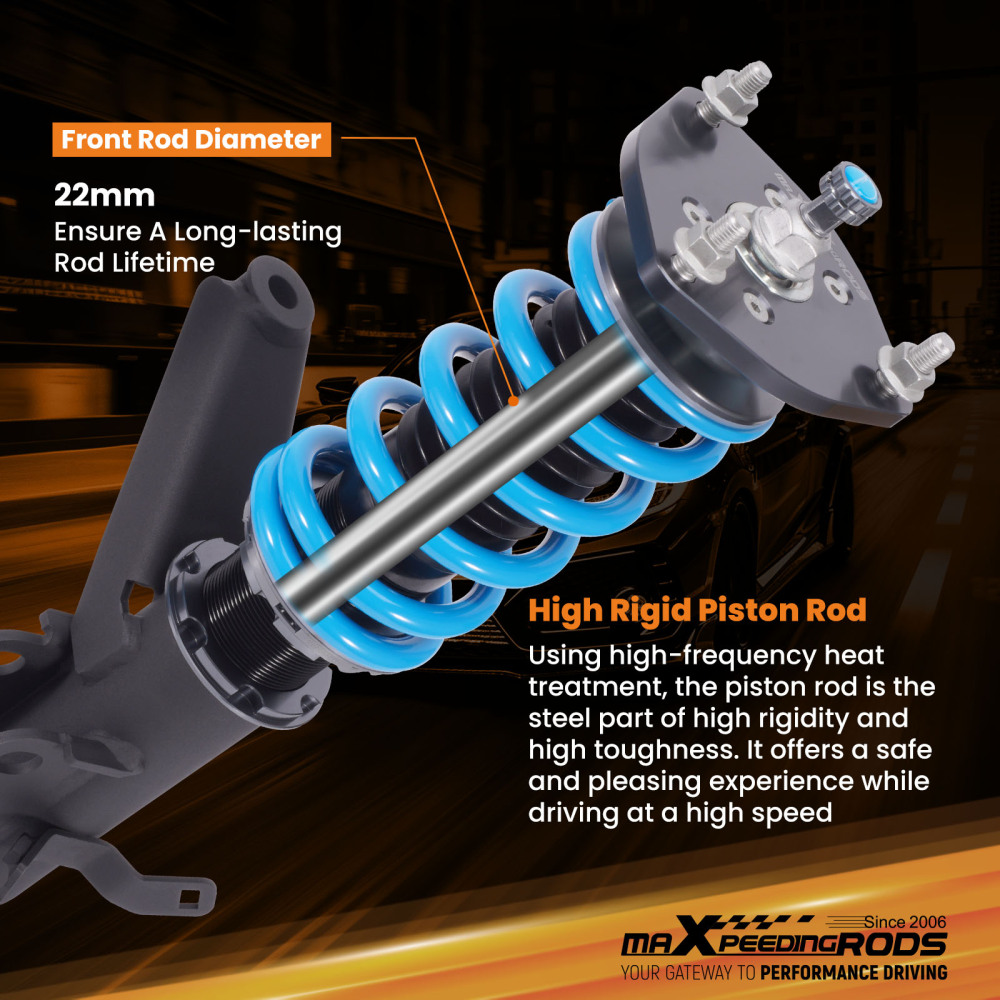maXpeedingrods T6 Advanced Series Coilovers Kit compatible for Honda Integra DC5 2001-2006 compatible for Acura RSX 2002-2006 Lowering Kit