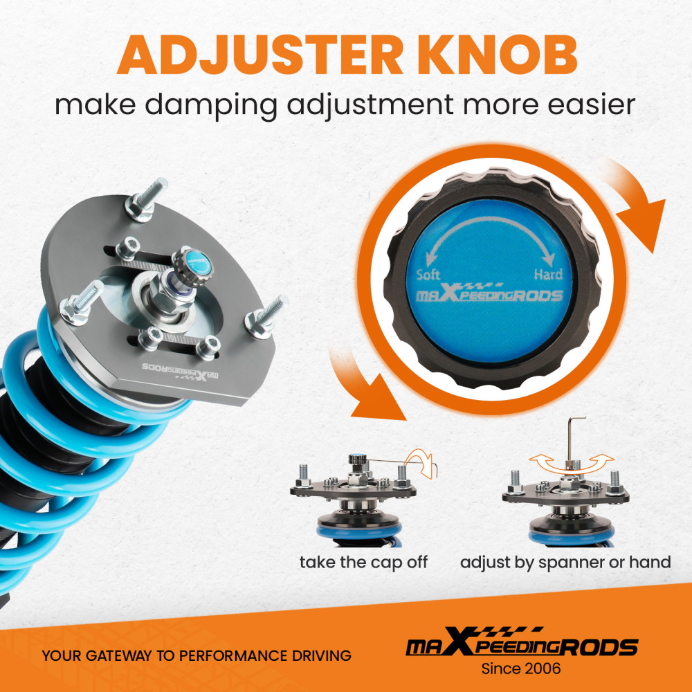 Compatible for Chevy Cobalt 05-10 MaXpeedingrods T6 Coilovers 24 Way Damper Lowering Kit
