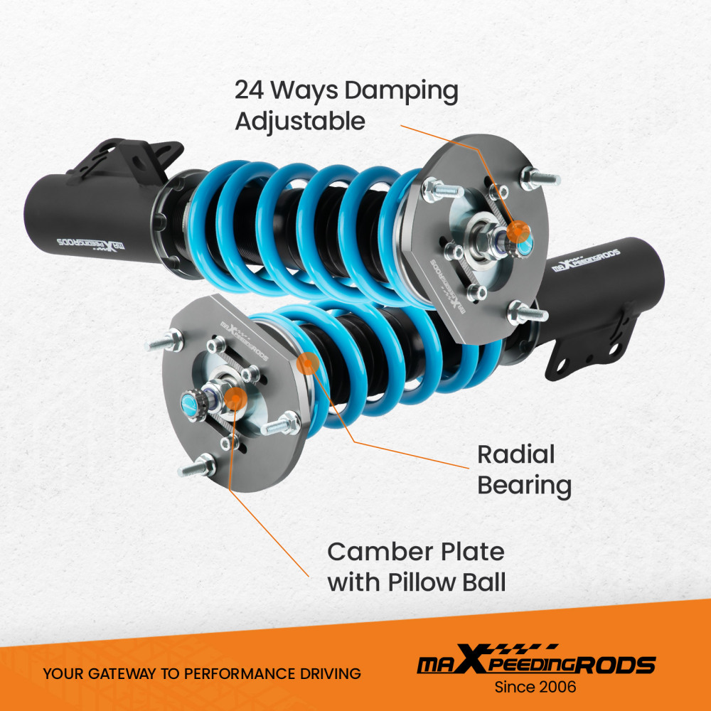Compatible for Chevy Cobalt 05-10 MaXpeedingrods T6 Coilovers 24 Way Damper Lowering Kit