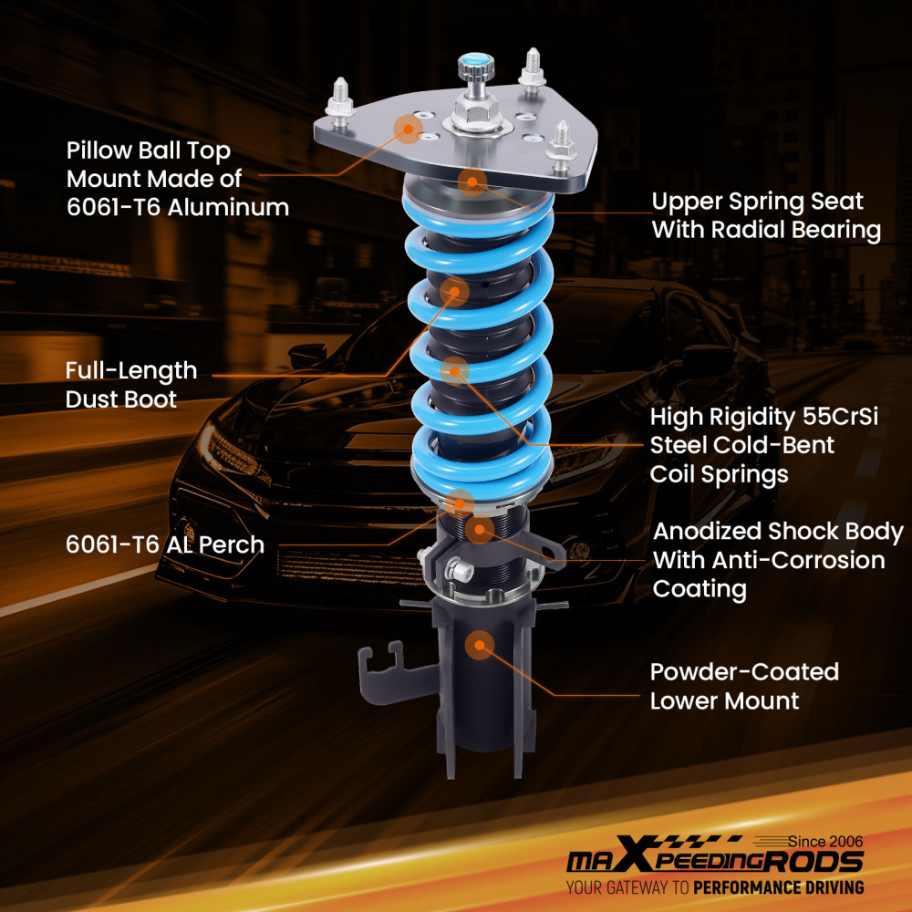 MaXpeedingrods T6 Coilovers Suspension Springs Kit for Altima Sedan L33 2013-18 Lowering Kit