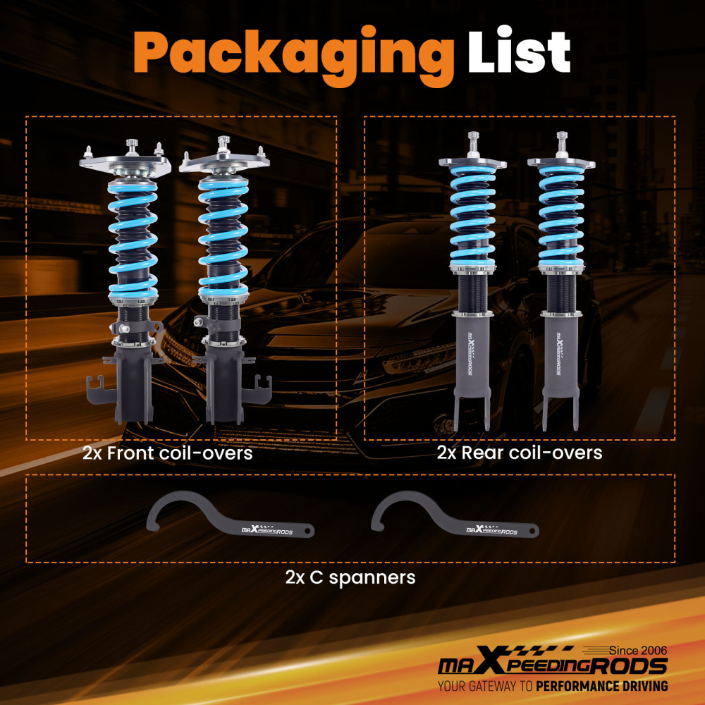 MaXpeedingrods T6 Coilovers Suspension Springs Kit for Altima Sedan L33 2013-18 Lowering Kit