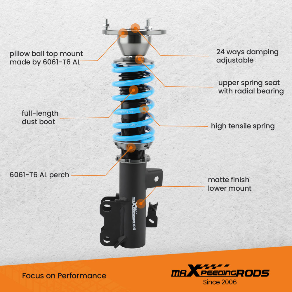 MaXpeedingrods 24 Way Adjustable Coilover Kit compatible for Cadillac CT4 RWD 2020-2022