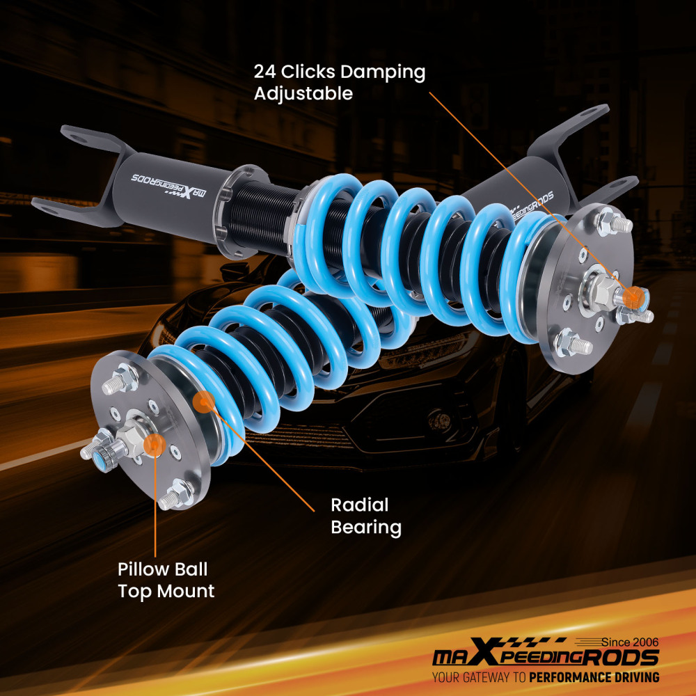 maxpeedingrods 24 Ways Damper Coilover compatible for Ford Falcon BA sedan BF sedan 02-08