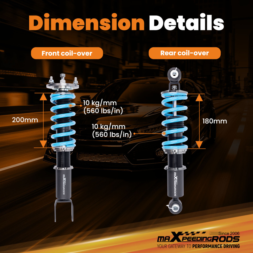maxpeedingrods 24 Ways Damper Coilover compatible for Ford Falcon BA sedan BF sedan 02-08
