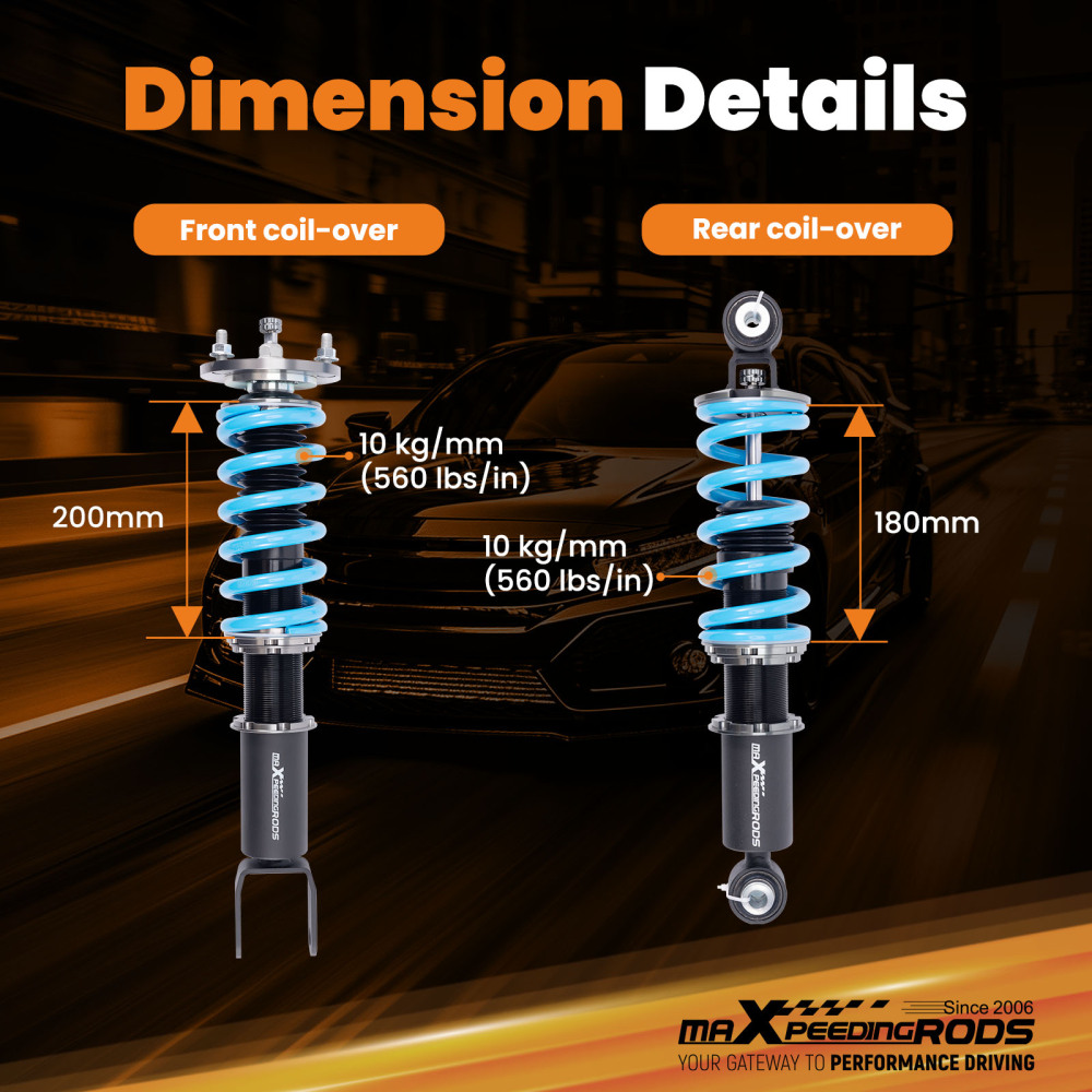 maxpeedingrods 24 Ways Damper Coilover compatible for Ford Falcon BA sedan BF sedan 02-08