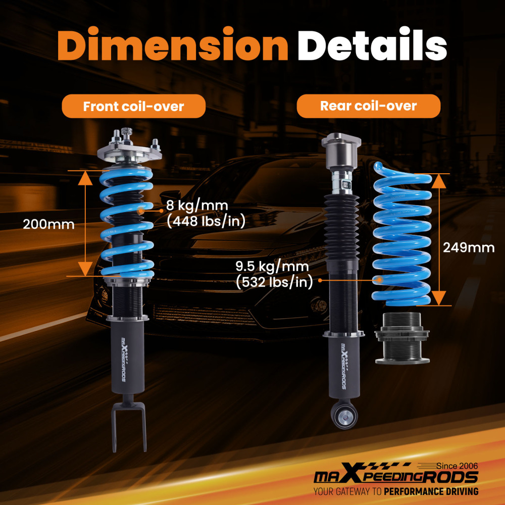 MaXpeedingrods T6 Coilovers For Mercedes-Benz W205 C200 C300 C350 RWD 15-21