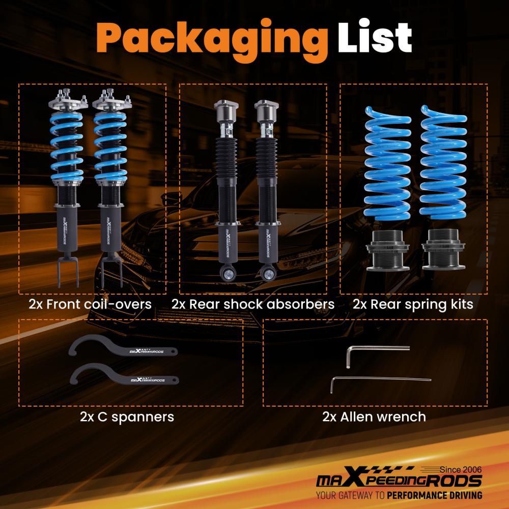 MaXpeedingrods T6 Coilovers For Mercedes-Benz W205 C200 C300 C350 RWD 15-21