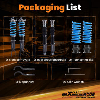 MaXpeedingrods T6 Coilovers For Mercedes-Benz W205 C200 C300 C350 RWD 15-21