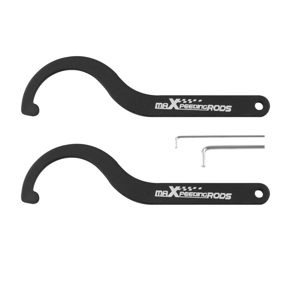 2pcs Steel Coilover C Spanner Wrench Sleeve Adjustment Tool Coil Over Spring lowering kit