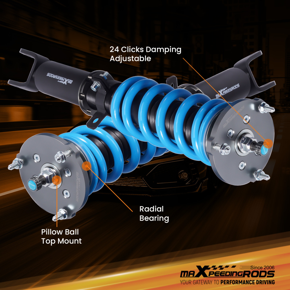 MaXpeedingrods T6 Coilovers Kit compatible for BMW 5 Series F10 520i 523i 520d 535d 10-16