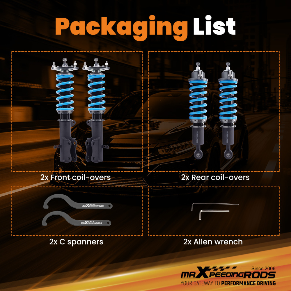 Compatible for Dodge Caliber 2007-2010 MaXpeedingrods T6 Coilovers Suspension Lowering Kits