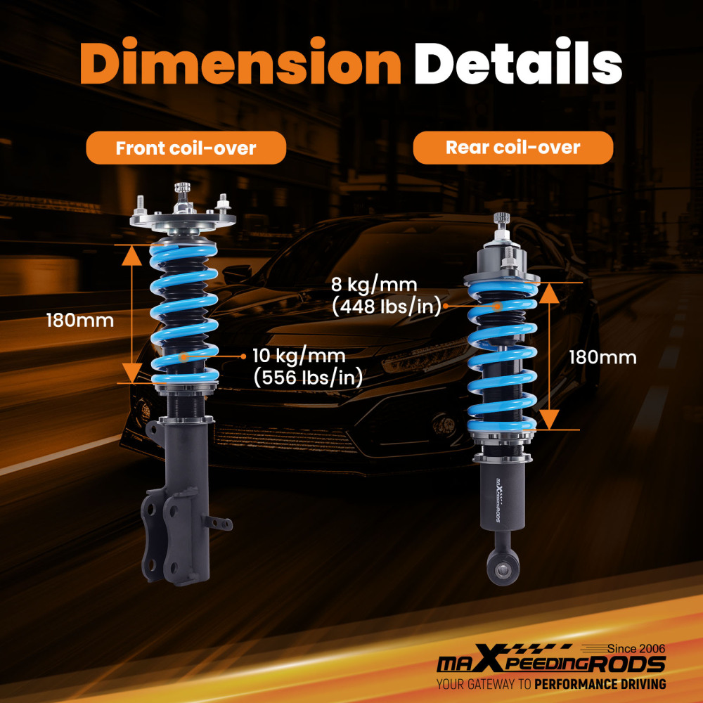 Compatible for Dodge Caliber 2007-2010 MaXpeedingrods T6 Coilovers Suspension Lowering Kits